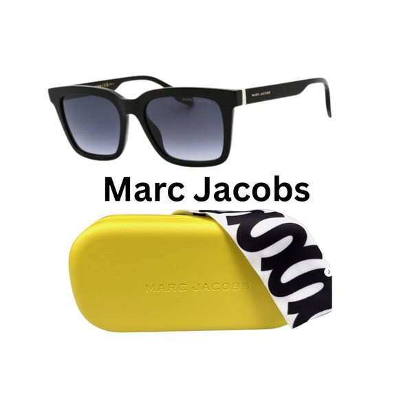 🔥NWT MARC JACOBS MARC 683/S Sunglasses Black Frame Gray Lenses🔥 $395 - Picture 6 of 7